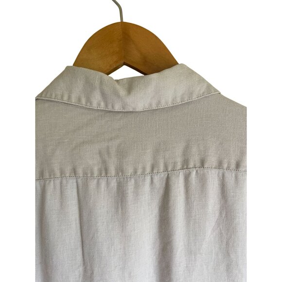 Pronto Uomo 100% Linen Size XL Collared Button Up Short Sleeve Shirt Beachy Coas - Picture 7 of 7